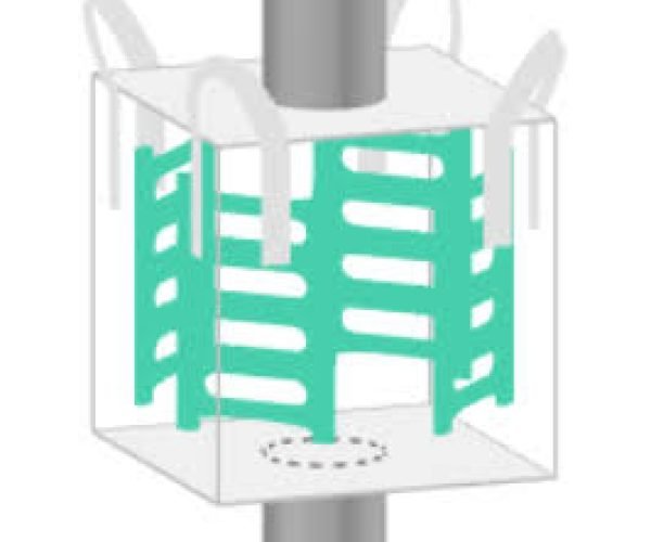 baffle with top n bottom spout